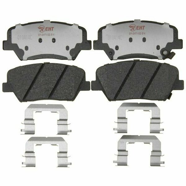 R/M Brakes BRAKE PADS OEM OE Replacement Hybrid Technology Includes Mounting Hardware EHT1432H